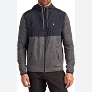 Vuori Elements Zip Hoodie in Charcoal Heather / Black  good used condition